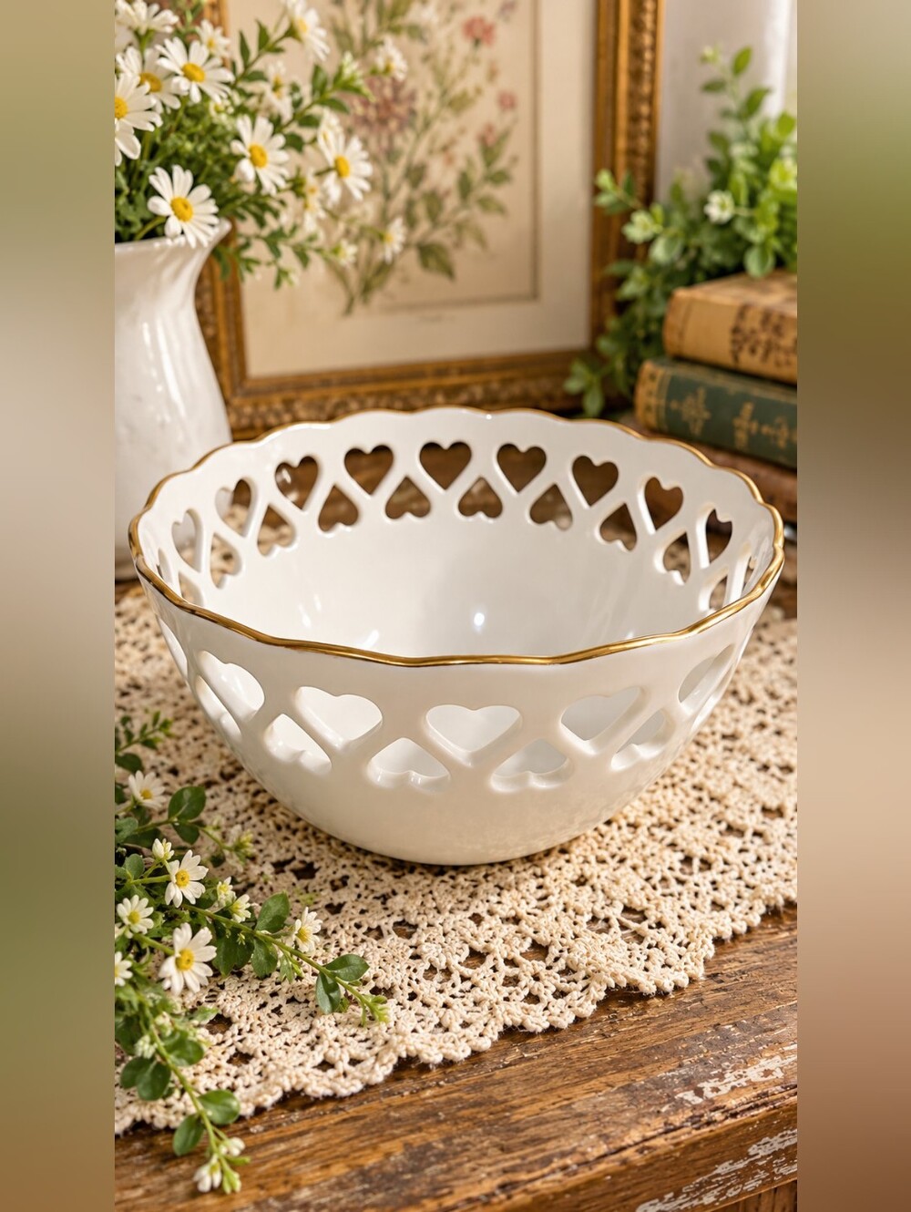 Lenox Heart Bowl – 24K Gold Accents 💛